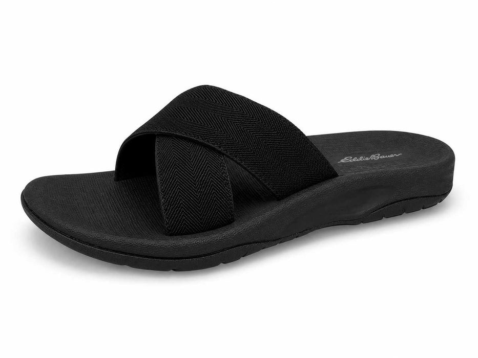 DO1 Eddie Bauer Klapki Damskie Gumowe Basenowe Czarne Pianka EVA Lekkie 36