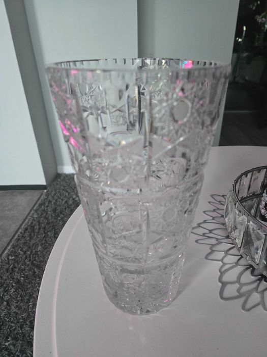 Krysztalowy duży wazonPRL