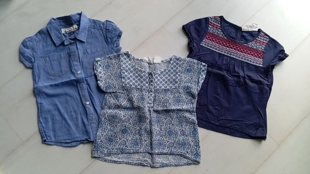 Zestaw 3 bluzek, koszulek letnich H&M, rozmiar 104.