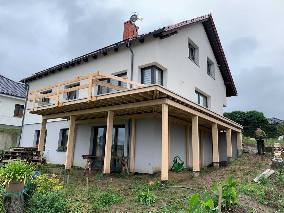 Rozbudowa domu o zadaszenie tarasu lub garaż itp