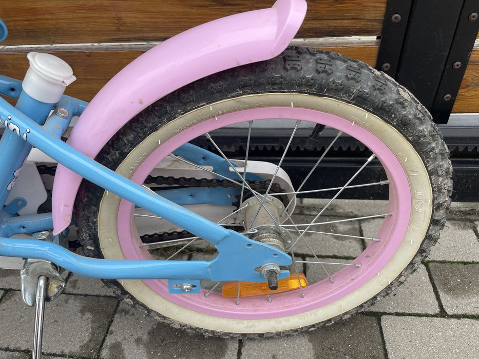 Rower Tabou 16" MINI blue-pink-white rama aluminiowa