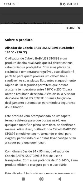 Alisador Babyliss