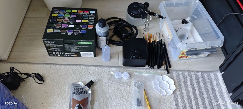 Kit aerografia com pouco uso