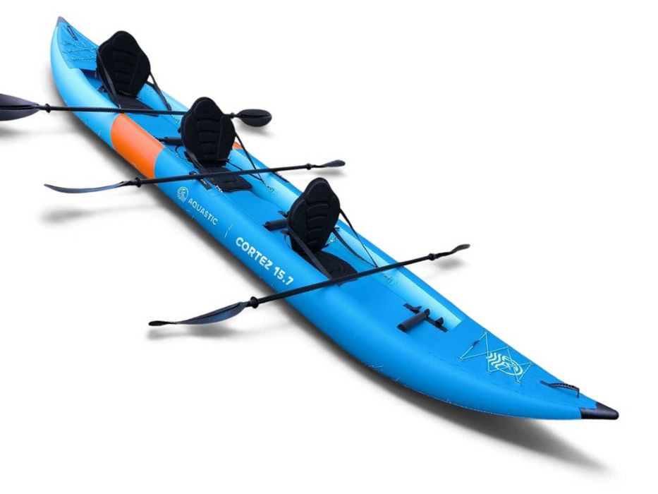 Подобова оренда двохмісної - тримісної надувної байдарки AQUASTIC Cortez 15'7" (Каяк 2+1)