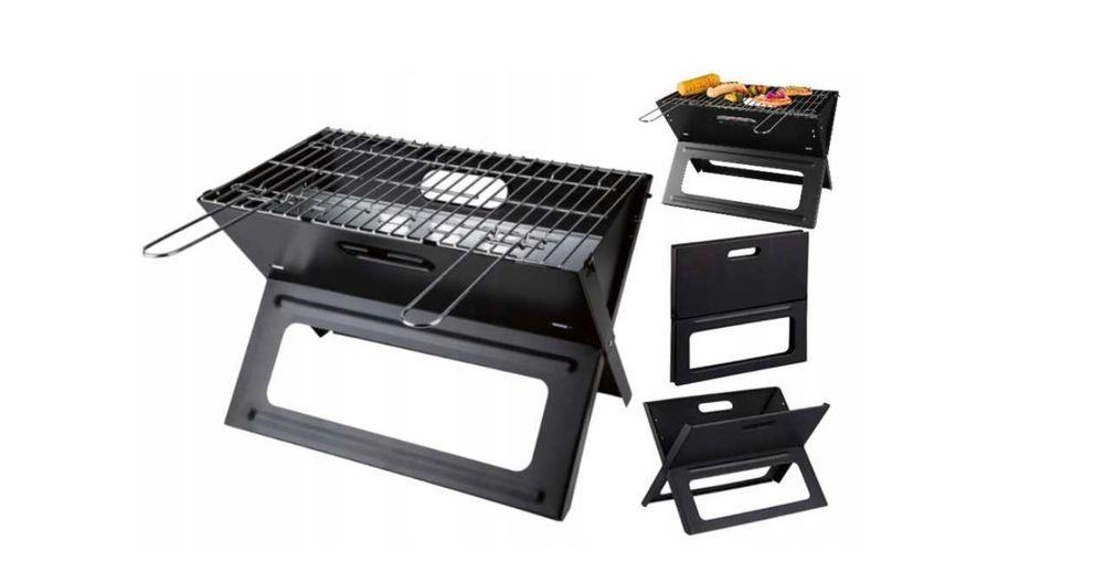 Grill węglowy składany przenośny na działkę ryby piknik