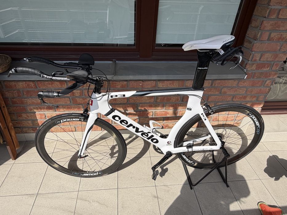 Cervélo P3 2012 – rower triathlonowy / czasowy TT, Ultegra 11s, karbonowe koła PowerTap, pomiar mocy