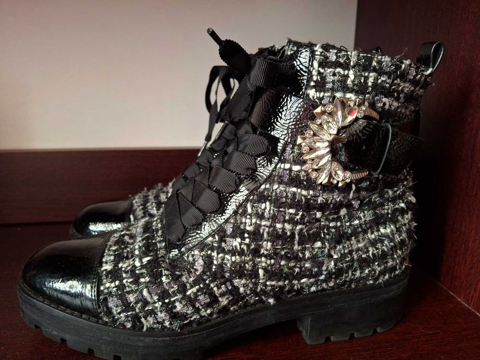 Michael Kors Frieda Tweed Booties botki  rozmiar 38,5 cm plus gratis
