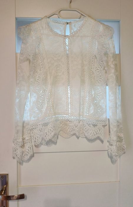 Koronkowa bluzka włoska 38 M / 40 L Nowa
