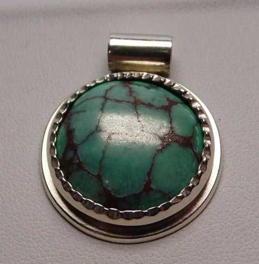 Srebrna zawieszka turkusowa ozdoba