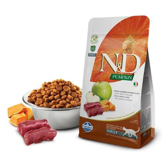 Farmina N&D Cat (GF Abóbora) - Pato / Codorniz / Veado / Neutered