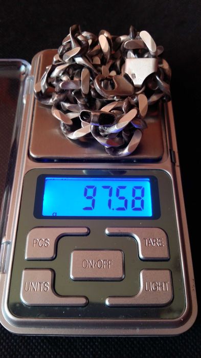 Łańcuszek srebra-srebro 925 antyk 53 cm. W-97,58 gram VINTAGE.