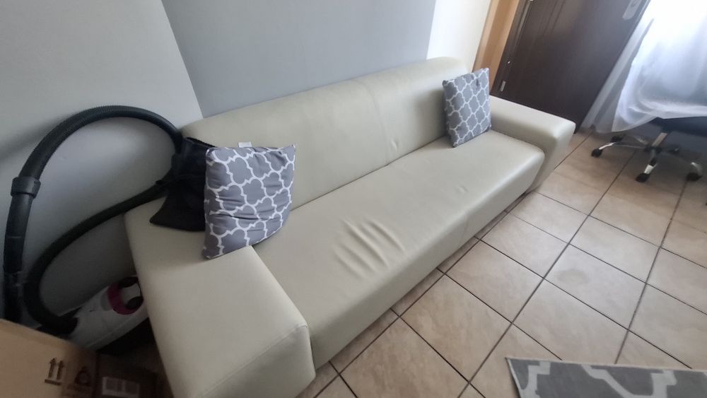Sofa ze skóry ekologicznej - Oddam za darmo