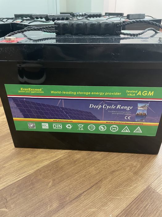 Акумулятори серії Deep Cycle AGM Range EverExceed DP-12100B 12V100Ah