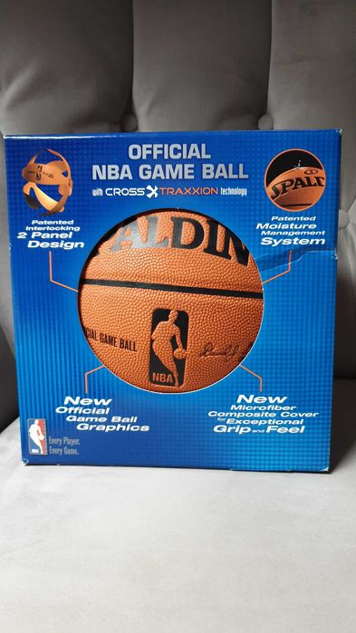 Skórzana piłka do koszykówki NBA SPALDING Official GAME BALL Jordan