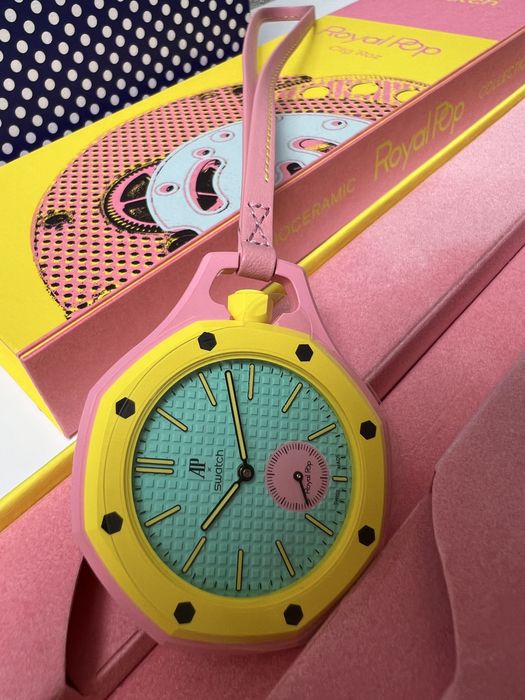 Swatch x Audemars Piguet AP „Otg Roz” (różowo żółty) Royal Pop SSX03J100N [różowy żółty turkus] - Najtańszy, Full Set, Gwarancja, Kraków Centrum, Nowy