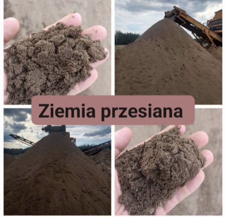 Ziemia brunatna przesiana pod trawnik,transport do 8ton