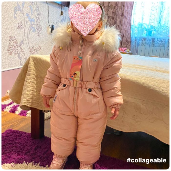 Зимовий комбінезон для дівчинки 86 зріст