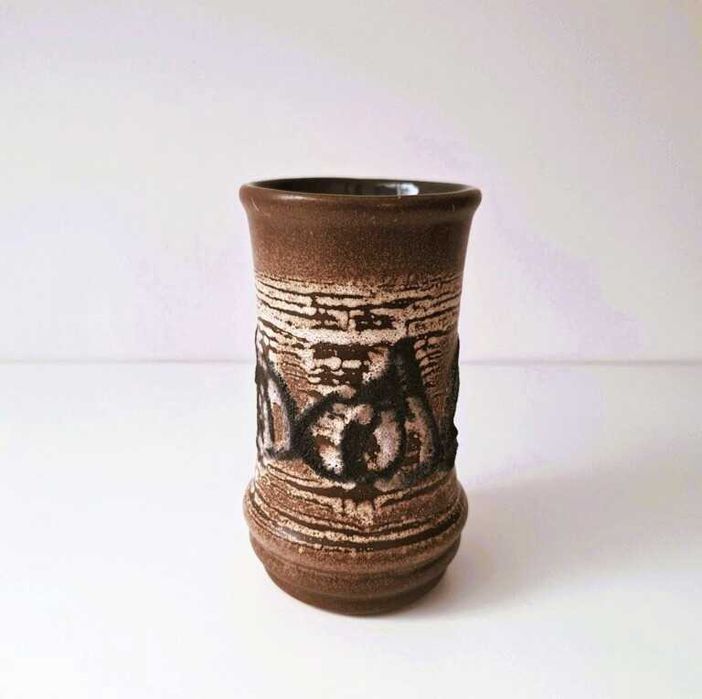 Wazon Ceramiczny Strehla Keramik Fat Lava NRD Lata 60/70. Vintage MCM