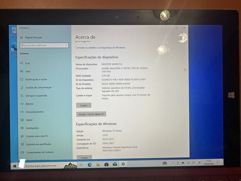 Computador windows10