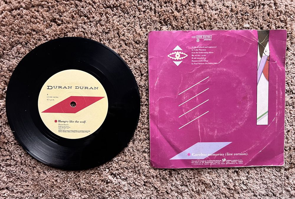 Vinil Duran Duran “Hungry like the Wolf” 45 RPM