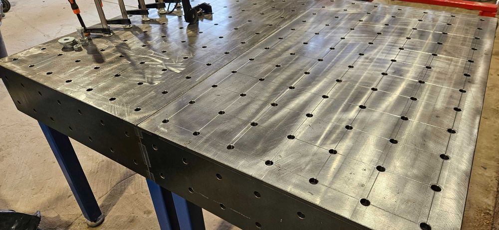 Dwa stoły spawalnicze 120x70 cm, frezowany blat na CNC, stal 12 mm