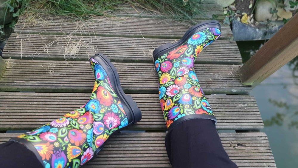 Kalosze długie folk wzory łowickie rozmiar 40Folkstar