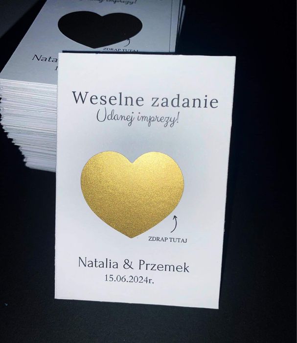 Zdrapki weselne - mix zadań do wyboru