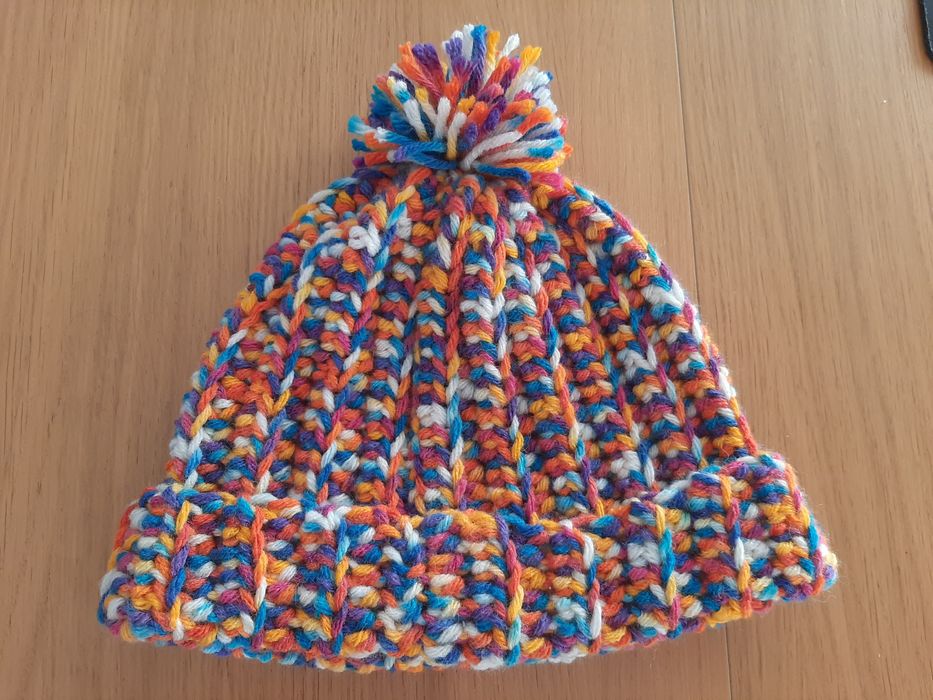 Czapka, ciepła wełna + bawełna