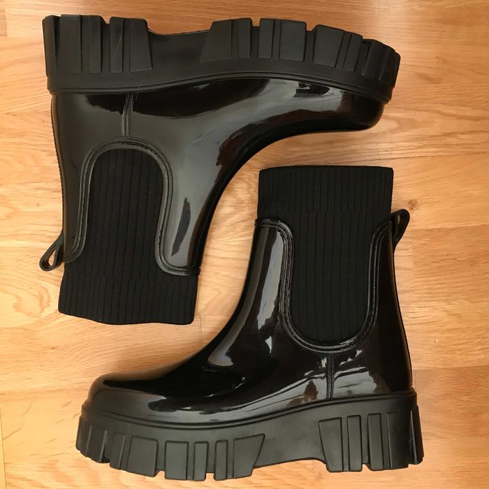 Botas de combate Sugerpunk, pretas com sola grossa
