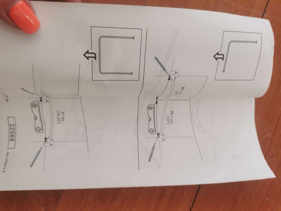 Varão duche/banheira