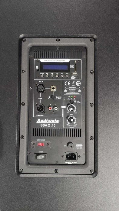 Sistema Som Amplificado com Subwoofer e Coluna Vertical