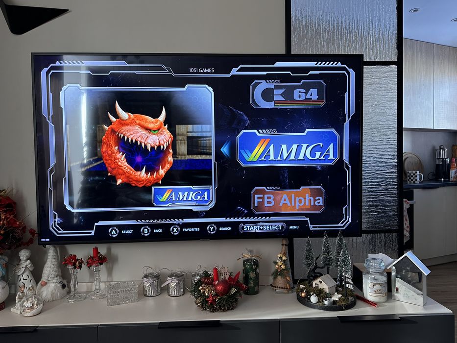 Retro konsola 46 tys gier 2 pady bezprzewodowa Amiga Psx Atari MAME SNES