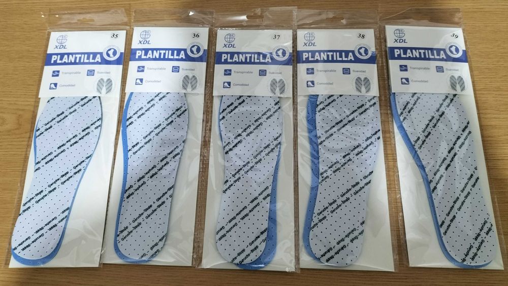 Palmilhas latex com vários tamanhos