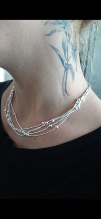 NOWY srebrny NASZYJNIK ŁAŃCUSZEK srebro 925* N97