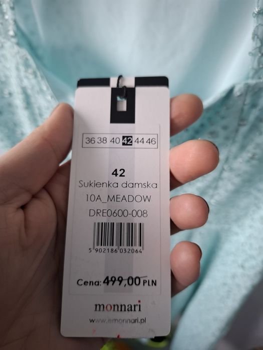 Sukienka Nowa zielona Monnari 42 Komunia Ślub itp
