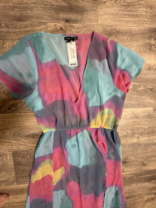 Boohoo літня пляжна туніка сукня, розмір 18