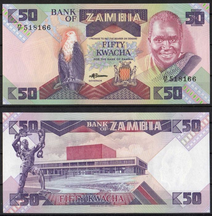 Zambia_WPM P-28a_Ano 1986_50 Kwacha