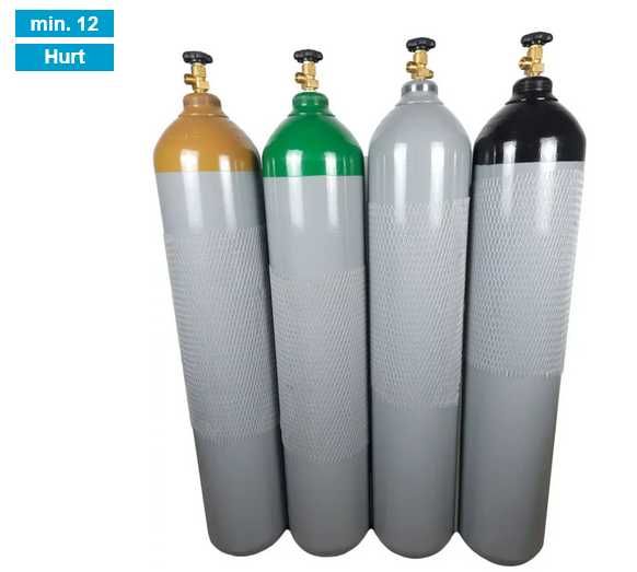 Paleta butli, butle 40L, butla Argon, Ar+CO2, TLEN, AZOT nowe 12 szt