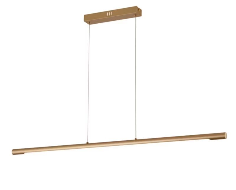 Lampa wisząca LED biały/neutralny 4000k 18 W dług. 100cm  złota/mosiądz
