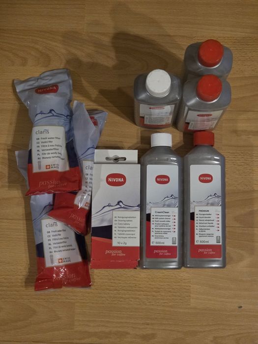 ZESTAW Nivona - Filtr, Tabletki czyszczące, odkamieniacz, Środek do czyszczenia spieniaczy mleka