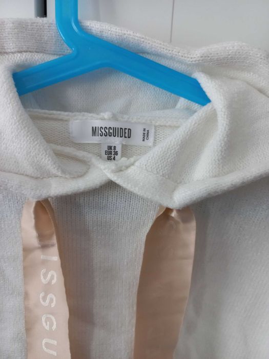 kremowy sweterek/bluza missguided, rozm 36