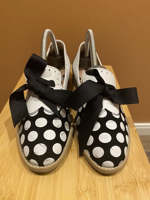 Loft37 L37 mokasyny, polbuty 37 w groszki