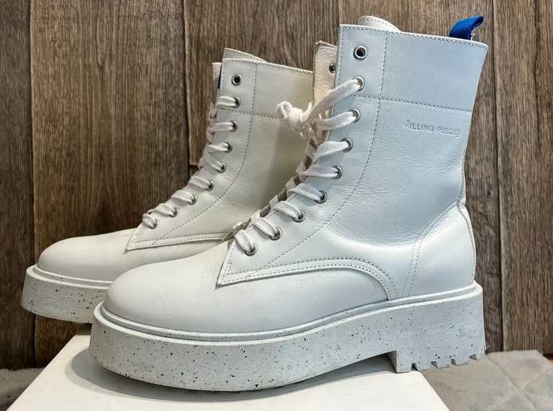Białe skórzane botki damskie Filling Pieces Jenn 40