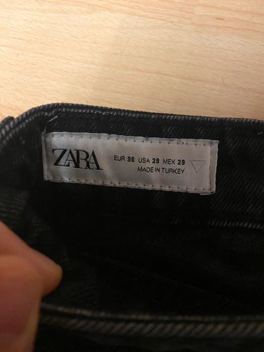 Zara Flared Zip Jeans black