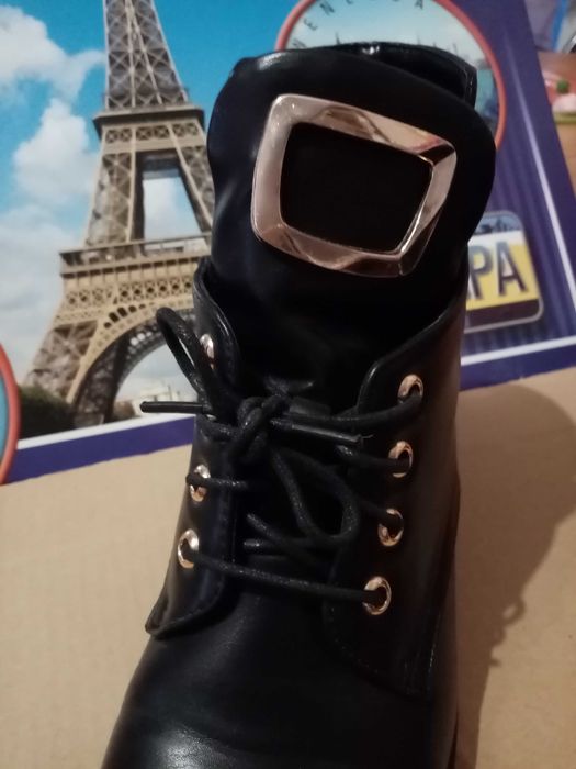 Czarne buty, rozmiar 38