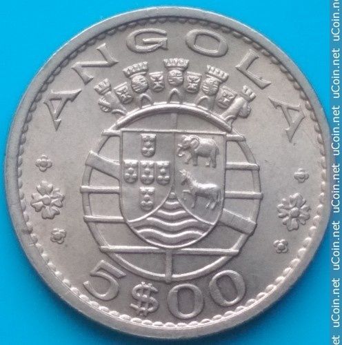 5$00 Angola 1972 moeda no estado de mbc