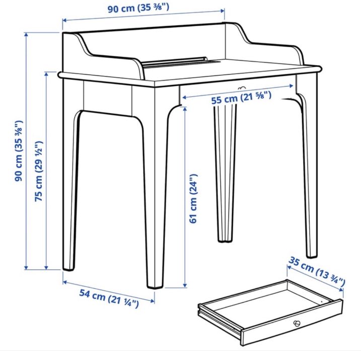 Biurko konsola toaletka Lommarp IKEA super stan
