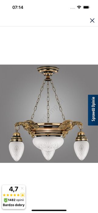 Kampa krysztak mosiadz