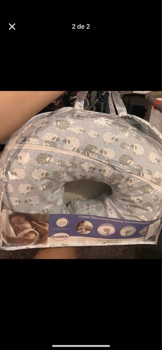 Marsúpio Preto Bebé e Almofada de Amamentação