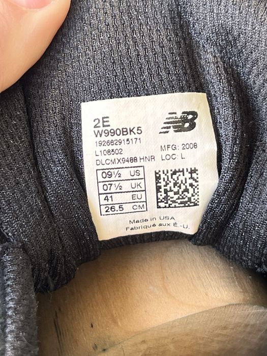 New balance 990v5 “black” 41,5 (26,5-27)